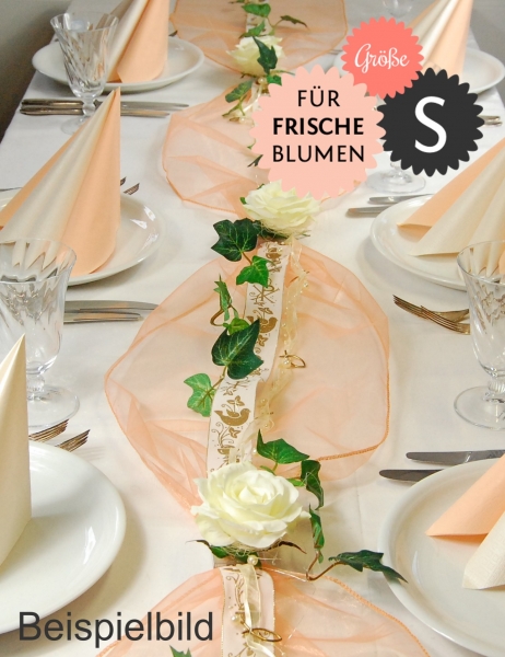 Fibula[Style]® Komplettset "Believe apricot'' für Frischblumen Größe S